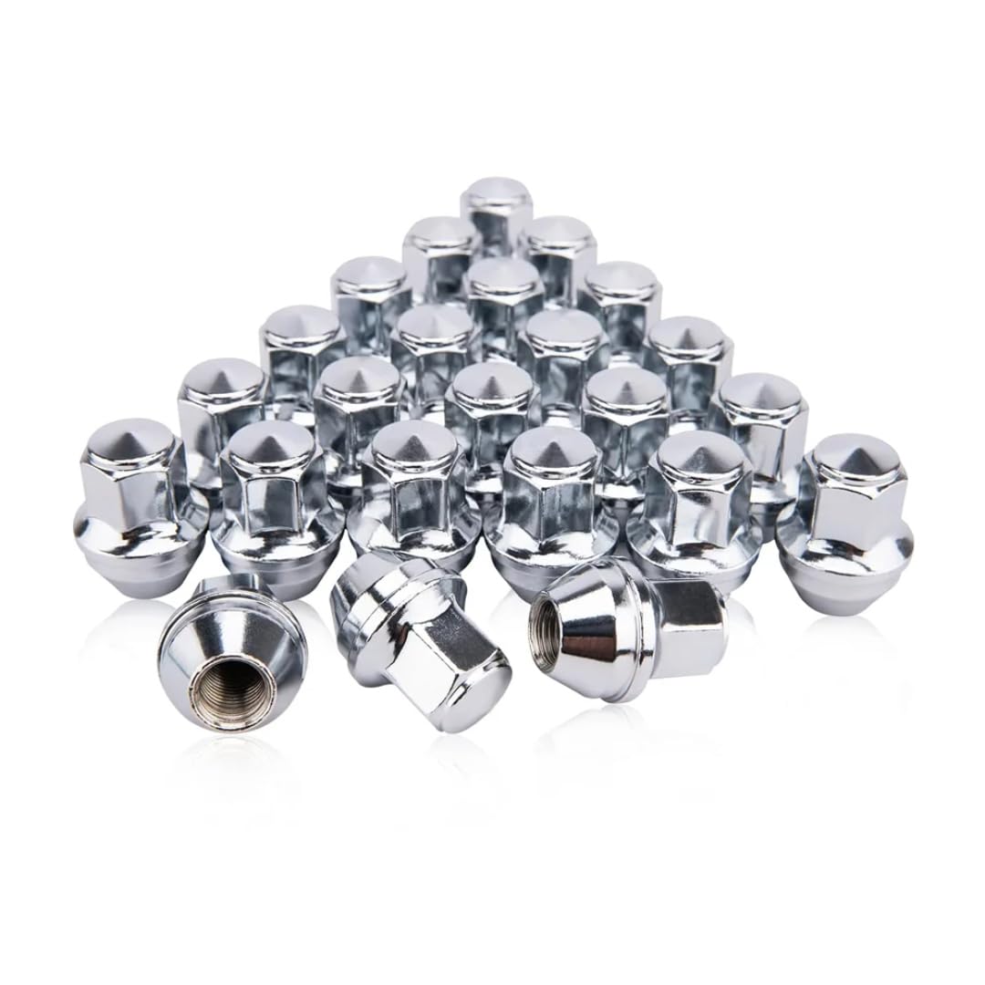 Nakrętki do Kół dla Forda Mustanga 2015-2020, 20 szt. nakrętek chromowanych M14x1,5, 13/16, 21mm, sześciokątnych, wysokość 37mm