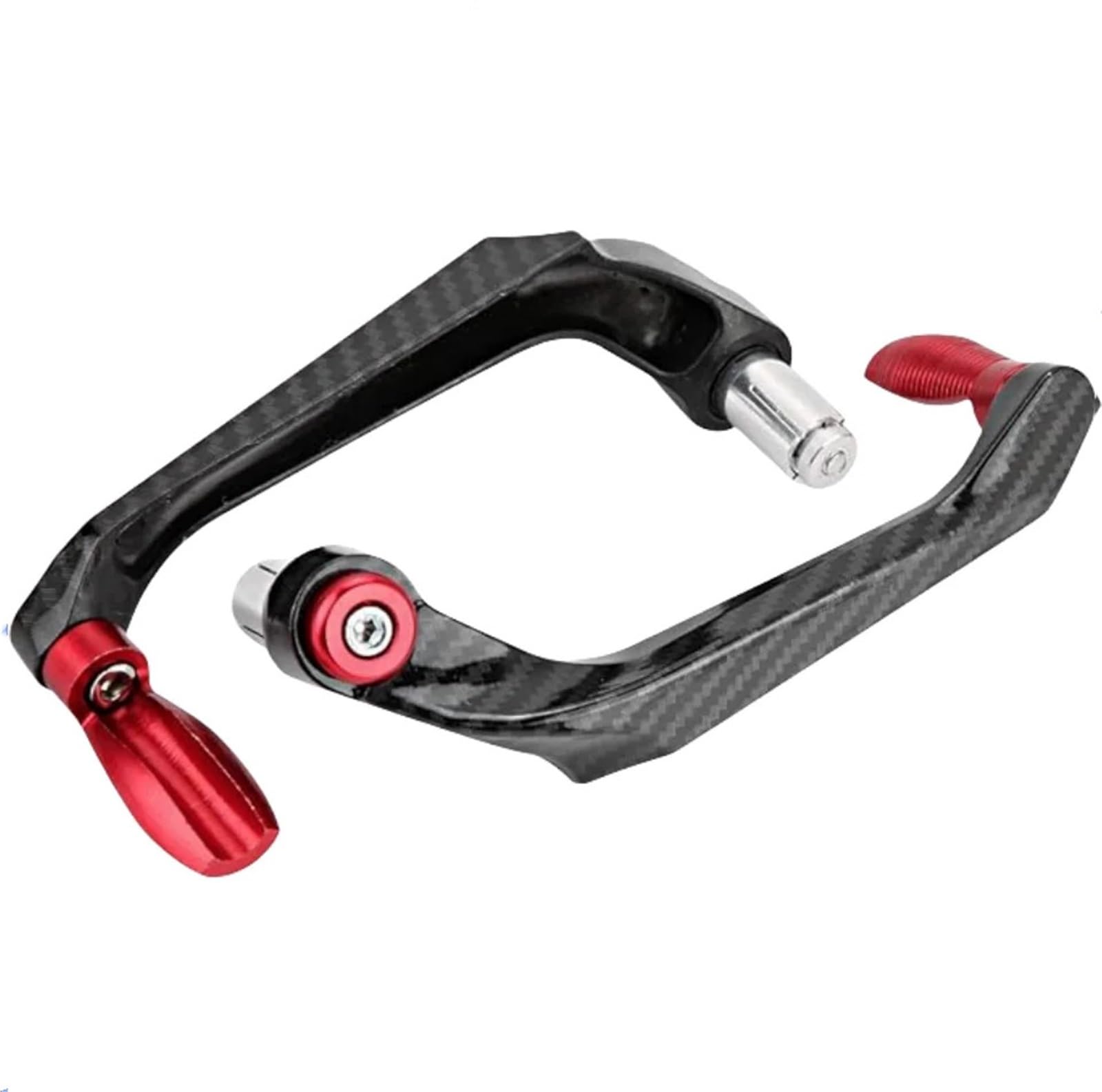 AGSBCRTI Motorcycle Brake Protector Motorcycle Die-Casting Aluminum Alloy Handlebar Brake Clutch Lever Hand Guard Protector Handguard Motorcycle Handlebar Protector(Red)