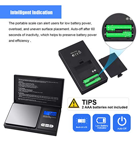 Weigh Gram Scale Digital Pocket Scale Food Kitchen Scale Jewelry Scale,Medical Weighing Scales Small Scale With Lcd Display,Tare Function,Suitable For Coins,Powder,Herbs,Spices (300Gram/0.01G) #TOP4