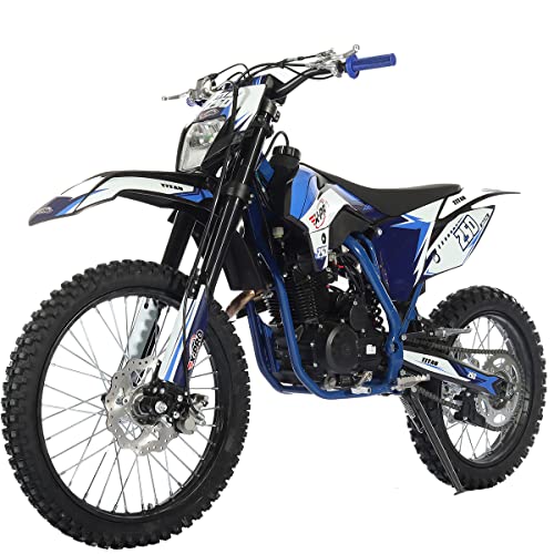 X-PRO 250cc Dirt Bike Zongshen Brand Engine 5-Speed Manual Transmission Electric/Kick Start! Big 21/18 Wheels! (Blue)