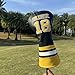 Golf Headcovers Happy Gilmore Golf Club Head Covers Advanced Embroidery Premium Leather Driver Headcover Fairway Wood Covers Hybrid Head Covers, Golf Mallet Blade Putter Cover