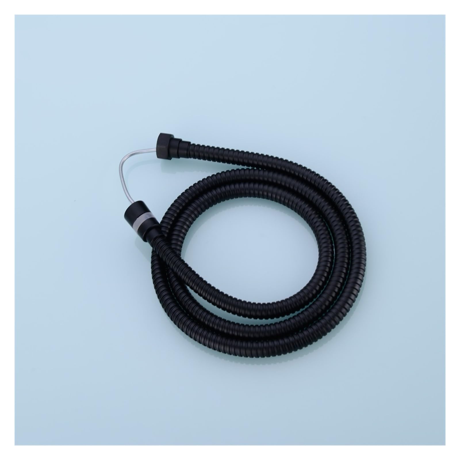 Manguera de ducha flexible de alta presión de 150 cm, acero inoxidable, acabado negro mate, manguera de baño para una mejor experiencia de ducha