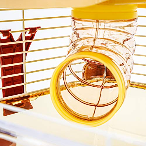 Yibopet Hamster Cage Small Animal Cage 2 Layers Transparent Cage Size：10.6"(W) X8.1(L) X10.6 (H) Suitable For Hamsters Up To 3.5 Inch In Length thumb #3