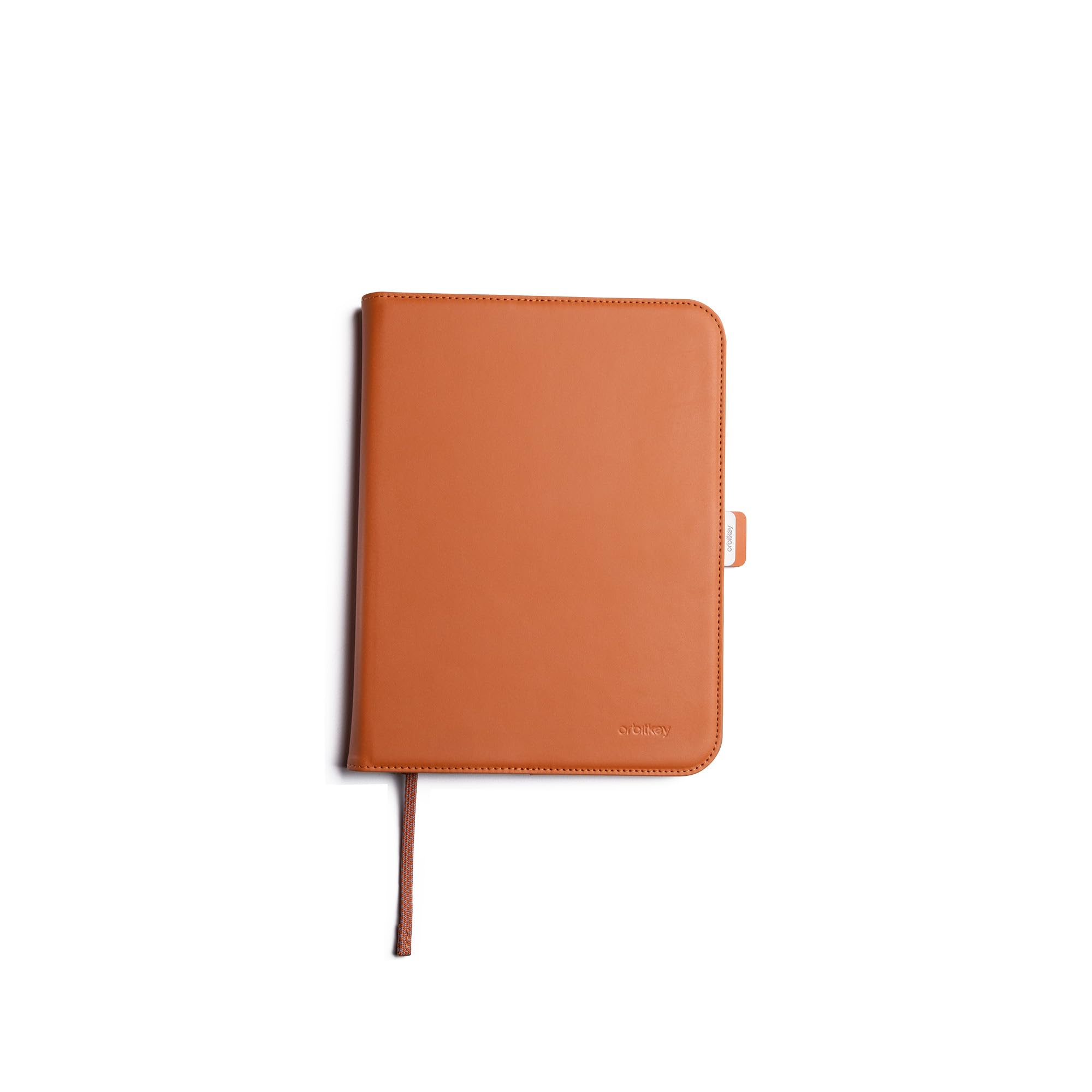 orbitkey Compendium - Custodia per quaderno, in pelle vegana di alta qualità e tessuto riciclato, chiusura con cordino elastico, scomparti nascosti per carte e portapenne, organizer e portadocumenti