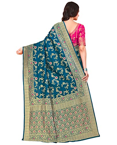 Image of Glory Sarees Women's Banarasi Silk Saree With Blouse Piece (Kara164 Parent)