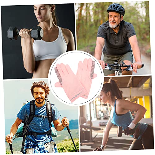 Amosfun 1 Par Luvas De Proteção Solar De Tela Sensível Ao Toque Luvas De De Malha Luvas Protetoras D
