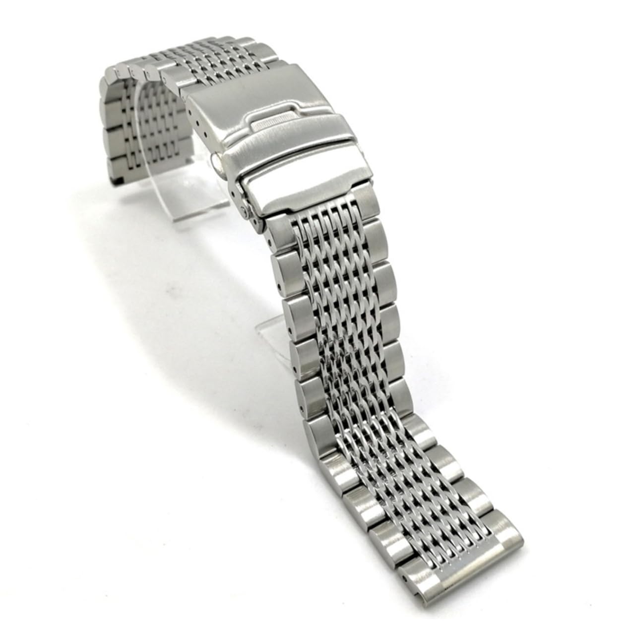 COLLBATH Correa de Reloj de Acero Inoxidable 20mm, Correa Metálica Ergonómica para Hombre y Mujer Cierre Duradero y Diseño Elegante