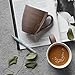 DOWAN Coffee Mugs, 17 Oz Coffee Mug Set of 6, Corrugated Tea Mugs (Brown)