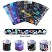 Lorfancy 48 Pcs Space Slap Bracelets Space Toys with Planet Design Kids Bracelets Snap Bands Class Prize Outer Space Party Decorations Favors
