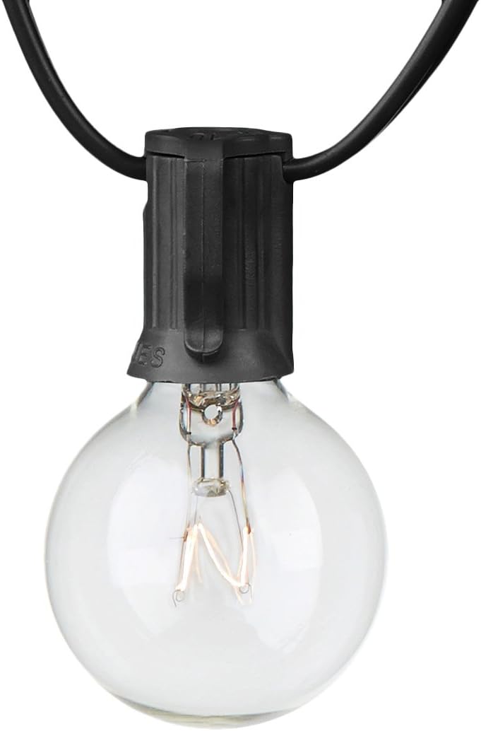 Amazon Basics Patio String Light, 50 Feet, Black