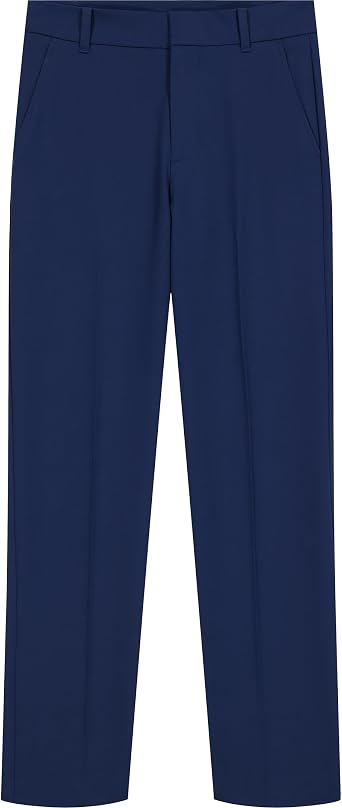 Tommy Hilfiger Boys Th Flex Stretch Performance Dress Pant, Straight Leg Fit, Zip Fly & Belt Loops, Side & Back Pocket