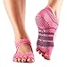 ToeSox Women's Bellarina Half Toe Grip Non-Slip for Ballet, Yoga, Pilates, Barre Toe Socks (Derby) Medium