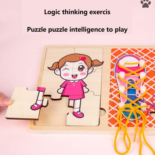 Placa de amarração de sapatos, prática de amarrar seus sapatos - Primeiros brinquedos educativos com