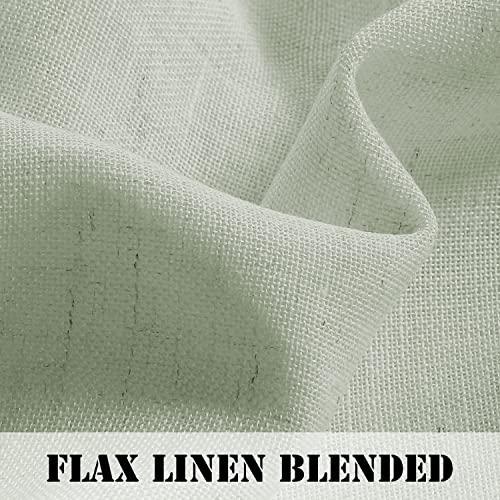 H.versailtex Elegant Linen Blended Curtains Privacy Protection Light Filtering Nickel Grommet Window Panels/Drapes For Bedroom (Set Of 2, 52X84-Inch, Sage) #TOP17