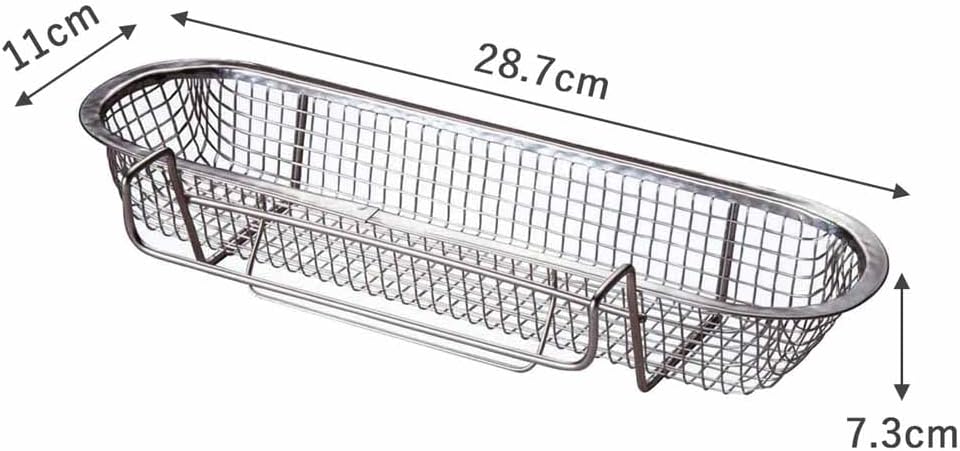 下村企販 Shimomura Planning 12651 Chopstick Colander for Dish Drying Rack, Made in Japan, Easy Installation, Durable, Spoon, Fork, Cutlery Pocket, Silver, Stainless Steel, Tsubamesanjo