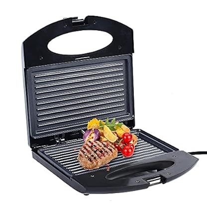 Elektrogrill 150℃ Double-Sided Heating Kontaktgrill Antihaft-Vielseitiger Grill 750W Heating Steak Machine für…