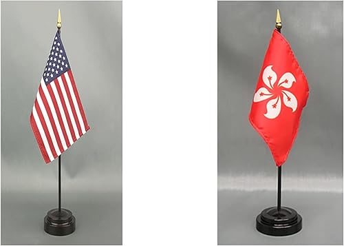 Miniatura 55 de Juego de banderas de escritorio de Afganistán, hecho en Estados Unidos, de rayón de 4 x 6 pulgadas, escritorio de oficina y pequeñas banderas