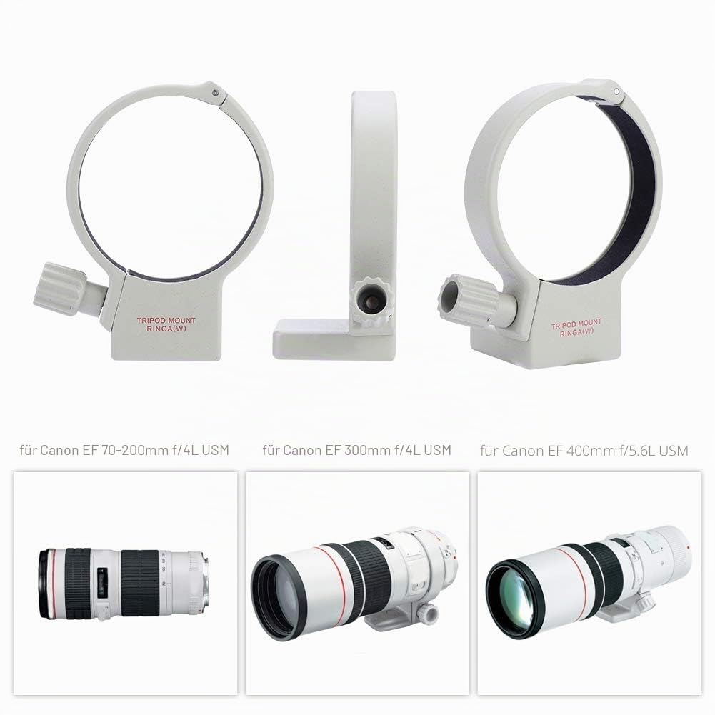 DEWIN Stativkragen, Kameraobjektiv aus Aluminiumlegierung, Stativhalterung, Stativschelle Universal für 70-200 mm F4 / F4L USM