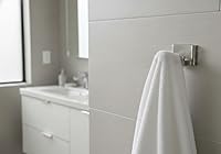 Vista 3 de Formosa Design Hardware - Gancho para toallas y batas, variedad de acabados y estilos disponibles (estilo cuadrado, níquel cepillado)