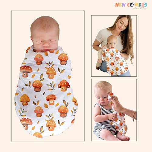 Image of NEW COMERS Baby Muslin Cloth Set | 6 Pcs Double Layered Pure Cotton Swaddle Wrap | Soft & Absorbent Baby Burp Cloth & Reusable Washcloth Towels, White (SBW 06)