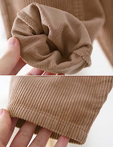 Happy Cherry Infant Baby Boy Girl Corduroy Overalls Romper Adjustable Button Suspender Big Pants Plain Romper Outfit Clothes3