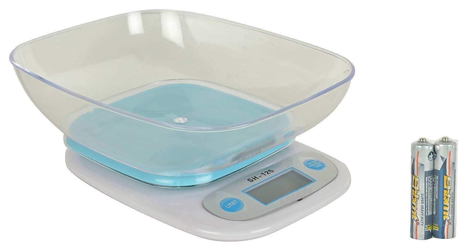 SH-125 Electronic LCD Digital 7 Kg/1 g Bowl Weight Scale Machine (Multicolour)-image-45