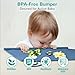 DZDOV Silicone Placemat for Baby Self-Eating: Dishwasher Safe & Non-Slip for Dining Table - Table Mat for Baby 8-18 Months