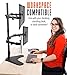 Stand Steady 4-Monitor Mount | Height-Adjustable Stand with Stabilizing Base - Fits Most LCD/LED Monitors 17-32 in (Black)