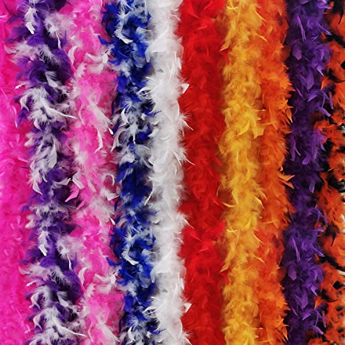 Kawaii Feather Boa Black 60 Gram, 80 Inches Long Turkey Chandelle Feather Boa Great For Party Dancing Dress Up, Kids Party, Halloween Costume, Christmas Tree, Holiday Decors（1Pcs） #TOP5
