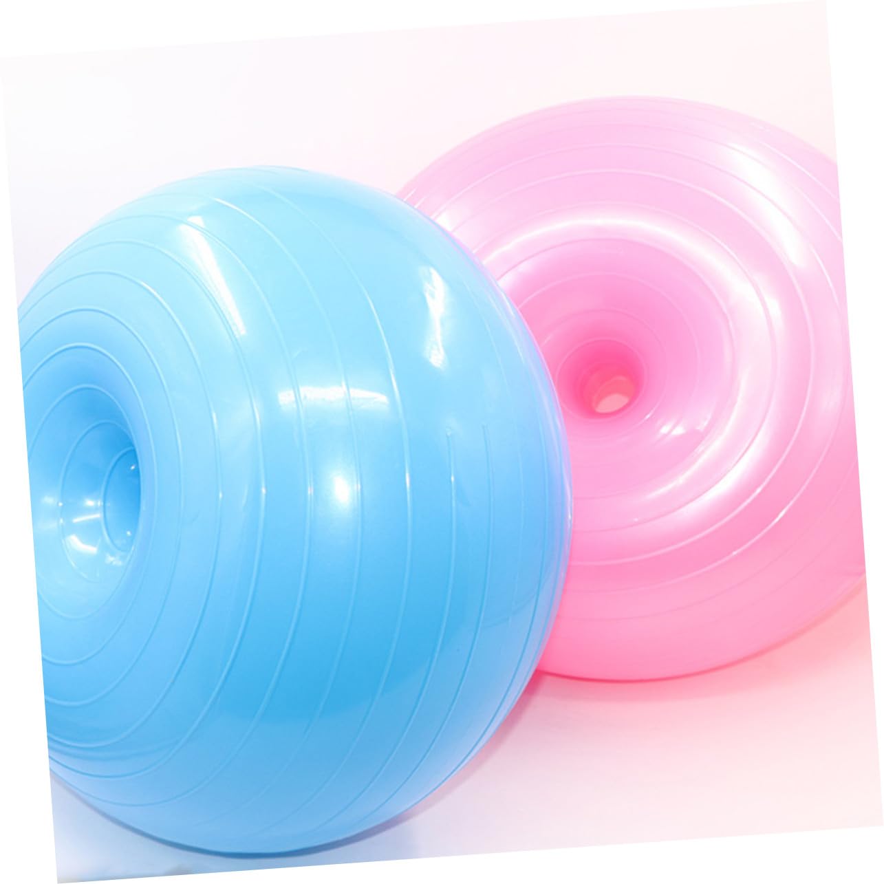 Gatuida Donut Gymnastikball in Rosa, Anti Burst PVC mit Luftpumpe für Yoga