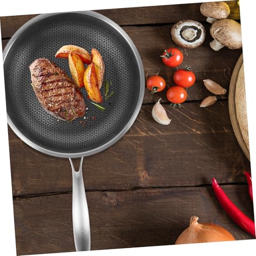 Wok de acero inoxidable antiadherente con mango ergonómico miniatura 7