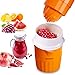 Citrus Orange Juicer Lemon Lime Squeezer Manual Grape Pomegranate Presser with an ABS Strainer and 2 Cup Container