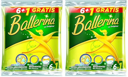 Ballerina - Bayeta Amarilla 6+1 Unidades - La Original (Paquete de 2)