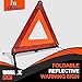 iMonse Warning Safety Triangle Kit, Emergency Roadside Warning Reflective Triangle 3 Packs with 2 LED Road Flare Light, Foldable with Storage Case for Roadside Breakdowns Emergenc