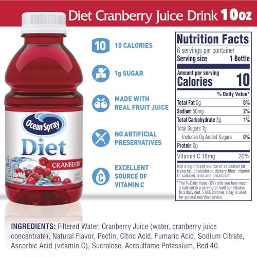Ocaan Spray® Diet Cranberry Juice Drinks, 10 fl oz Bottles, 6 Count - Thumbnail 2