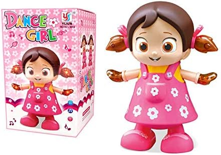 VGRASSP Musical Dancing Girl Doll Activity Toy for Girls and Babies with Flashing Lights and Real Dancing Action for Kids Early Learning Educational and Fun Aid (Pack of 1)