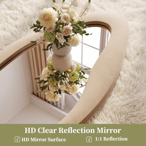 Image of Koonmi Full Length Mirror 71 inchx30 inch, Irregular Flannel Floor Mirrors