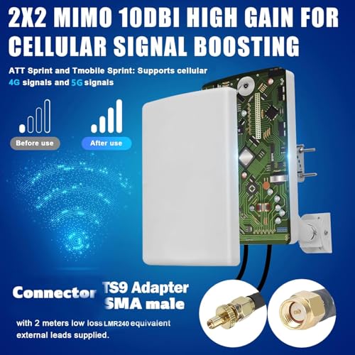 Antena 4G 5G exterior de 10km de alcance Maswell MIMO para estabilizar la señal de routers rurales 3