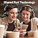OneOdio A70 Bluetooth Over Ear Headphones, Wireless Headphones with 72H Playtime, Hi-Res, Built-in Mic, 3.5mm/6.35mm Wired Audio Jack for Studio Monitor & Mixing DJ Guitar AMP, Computer Laptop PC