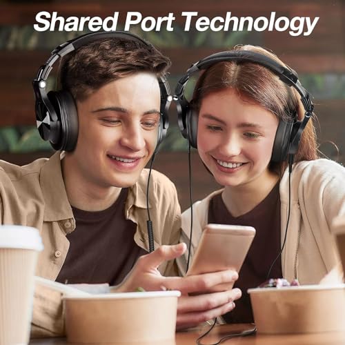 OneOdio A70 Bluetooth Over Ear Headphones, Wireless Headphones with 72H Playtime, Hi-Res, Built-in Mic, 3.5mm/6.35mm Wired Audio Jack for Studio Monitor & Mixing DJ Guitar AMP, Computer PC Gaming by OneOdio - Image 7