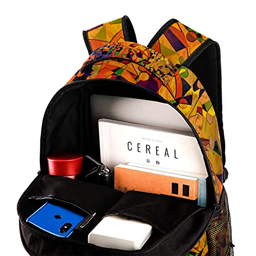 Sac à dos décontracté à rayures citron multicolore avec bretelles ajustables