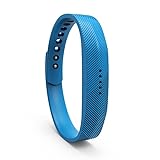  Impresionante correa de reloj de pulsera de repuesto genérica grande de silicona azul para Fitbit Flex 2