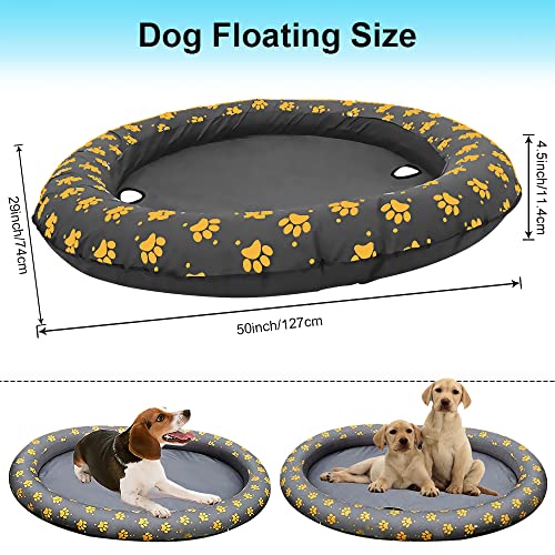 Ginkago Aufblasbar Schlauchboot Hunde Boot Haustier Luftmatratze Schwimmbad Strand Spielzeug (Grey)