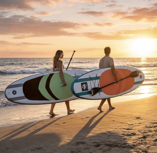Image of Roc Inflatable Stand Up Paddle Board 10' 6 inch with Premium SUP Paddle Board Accessories, Wide Stable Design, Non-Slip Comfort Deck for Youth & Adults