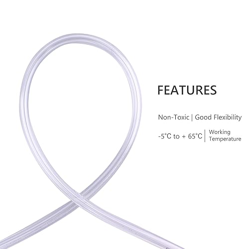 Miniatura 23 de DERNORD - Tubo de cloruro de polivinilo (PVC) de 5/16 pulgadas de diámetro interior x 7/16 pulgadas de diámetro exterior, manguera flexible