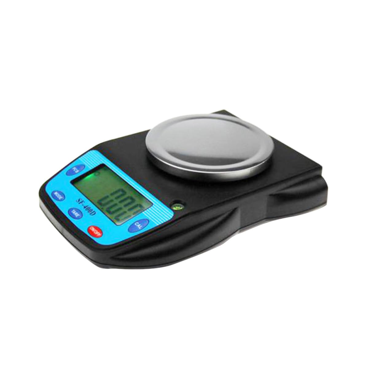 Operitacx Bilancia Digitale Portatile Nera Piattaforma Rimovibile e Base Larga, Precisione 0,01g Capacità 500g, per Cucina e Pesatura di Piccoli Oggetti