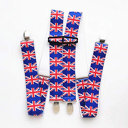 Preisvergleich Produktbild eaodz Britische Flagge Männer Hosenträger H-förmige Hosenträger Hosenträger Teenager Unisex Erwachsene Kinder Frauen Zubehör