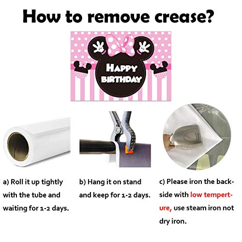 7X5Ft Minnie Birthday Backdrop Pink Bow Princess Happy Birthday Photography Background Banner For Kids Girls Mouse Themed Baby Shower 1St 2Nd Birthday Party Supplies Decoration #TOP4