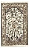 Ursprung: Indien Nain Trading Kaschmir Reine Seide 127x82 Orientteppich Teppich Beige Handgeknüpft Indien