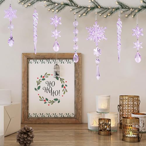 Image of Crystal Ornaments for Christmas Tree Winter Wonderland Decorations